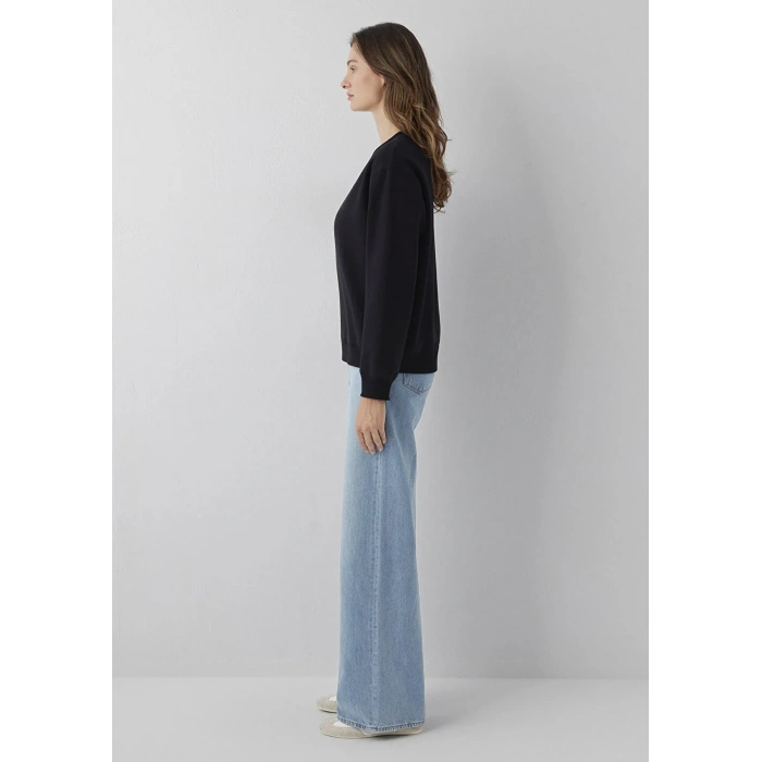 Mavi 1s10571 0 Yaka Kadin Sweat - Siyah