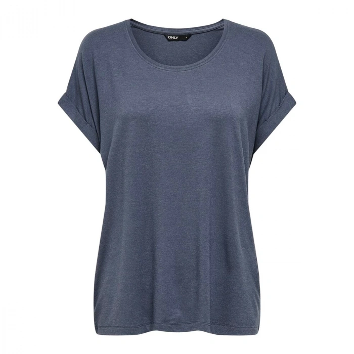 Only 15106662 Genis Yaka Kol Katlamali Kadin Body - Acik Lacivert