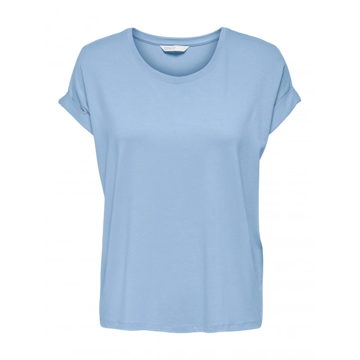 Only 15106662 Genis Yaka Kol Katlamali Kadin Body - Acik Mavi