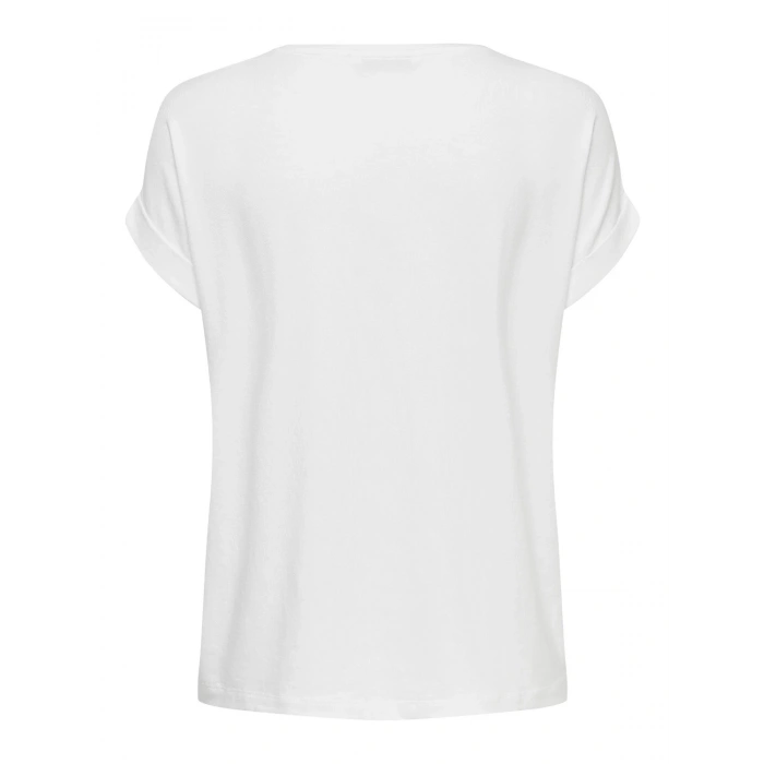 Only 15106662 Genis Yaka Kol Katlamali Kadın Body - Beyaz