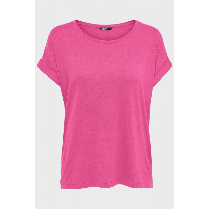 Only 15106662 Genis Yaka Kol Katlamali Kadın Body - Fusya