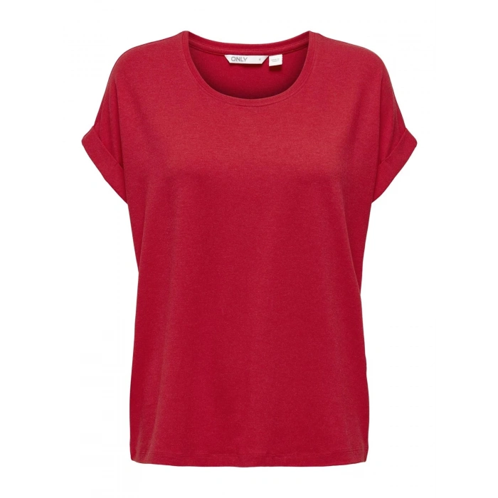 Only 15106662 Genis Yaka Kol Katlamali Kadin Body - Kirmizi