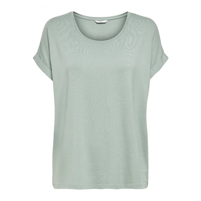 Only 15106662 Genis Yaka Kol Katlamali Kadın Body - Yesil