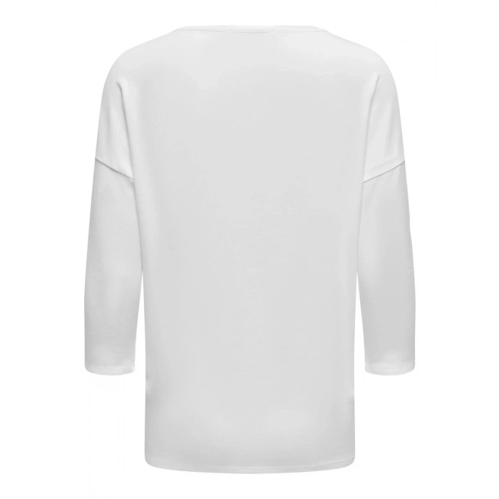 Only 15157920 Genis Yaka Dirsek Kol Kadın Body - Ekru