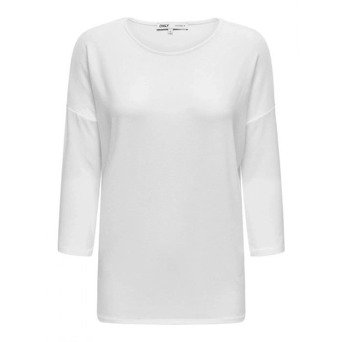 Only 15157920 Genis Yaka Dirsek Kol Kadın Body - Ekru