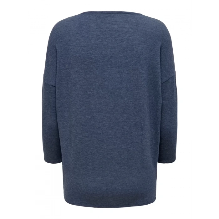 Only 15157920 Genis Yaka Dirsek Kol Kadın Body - Lacivert