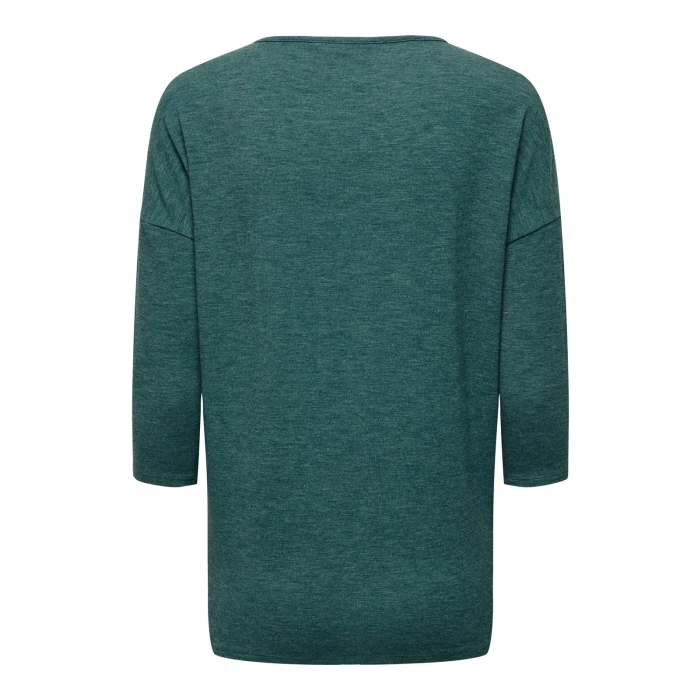 Only 15157920 Genis Yaka Dirsek Kol Kadın Body - Petrol