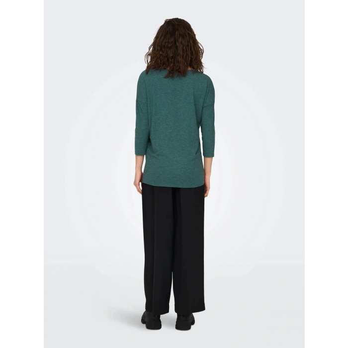 Only 15157920 Genis Yaka Dirsek Kol Kadın Body - Petrol