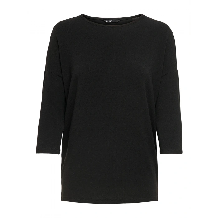 Only 15157920 Genis Yaka Dirsek Kol Kadın Body - Siyah