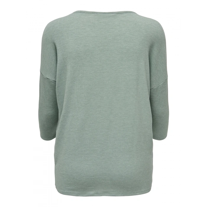 Only 15157920 Genis Yaka Dirsek Kol Kadın Body - Yesil