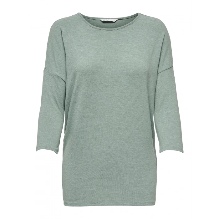 Only 15157920 Genis Yaka Dirsek Kol Kadın Body - Yesil