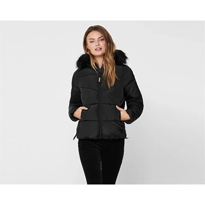 Only 15205638 Kadin Mont - Siyah