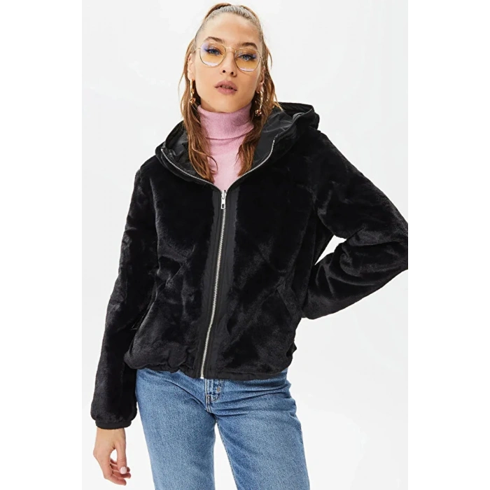 Only 15208777 Kadin Mont - Siyah