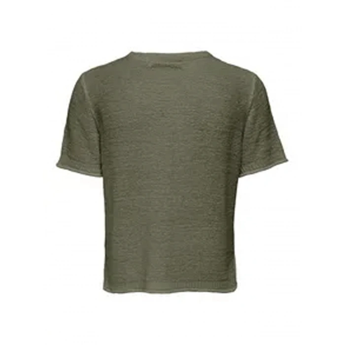 Only 15254282 0 Yaka Kadin Ince Triko - Haki