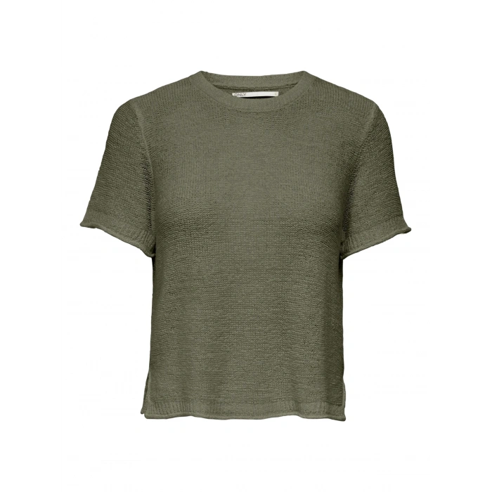 Only 15254282 0 Yaka Kadin Ince Triko - Haki