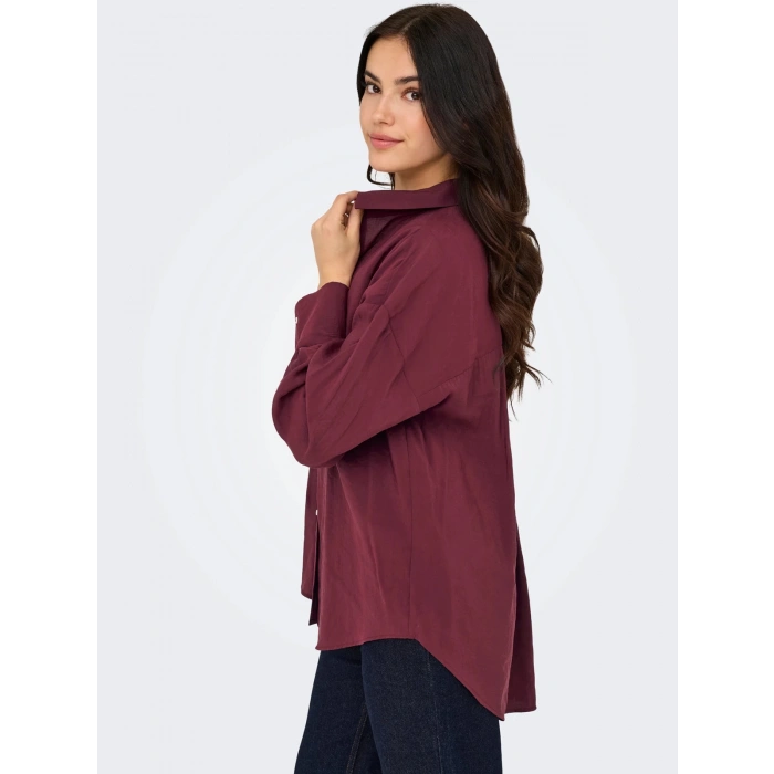 Only 15272523 Kadin Gomlek - Bordo