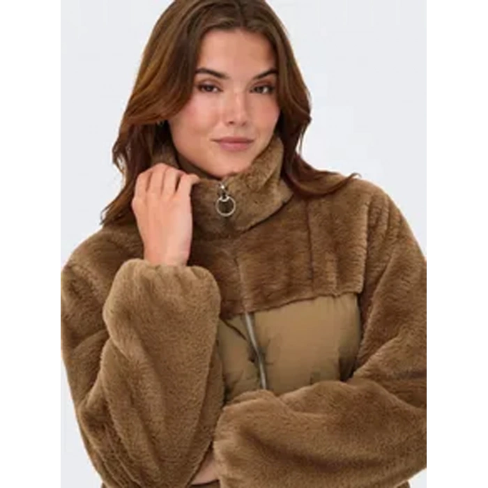 Only 15292945 Kadin Mont - Kahverengi