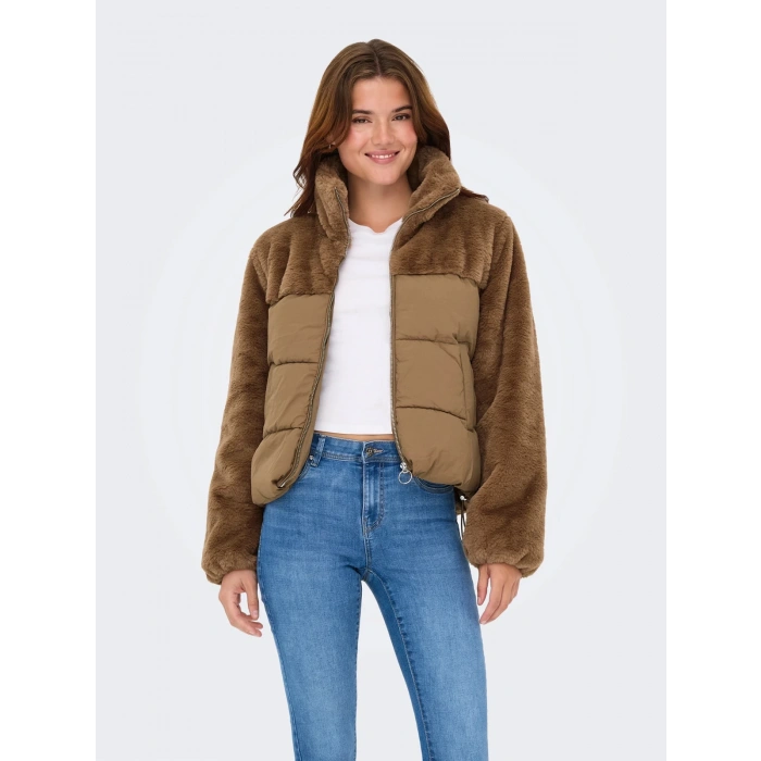 Only 15292945 Kadin Mont - Kahverengi