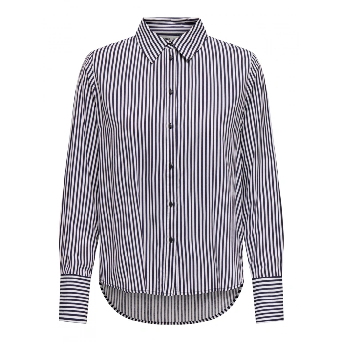 Only 15320243 Kadin Gomlek - Lacivert Cizgili