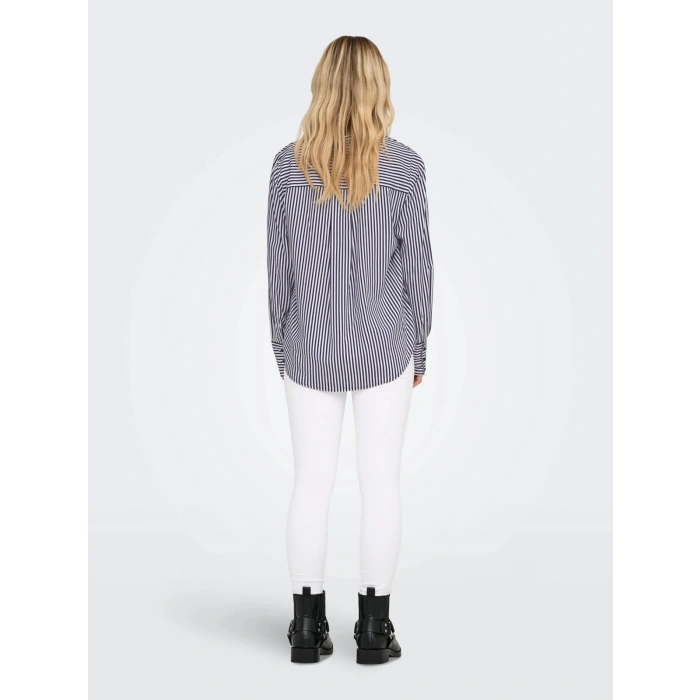 Only 15320243 Kadin Gomlek - Lacivert Cizgili