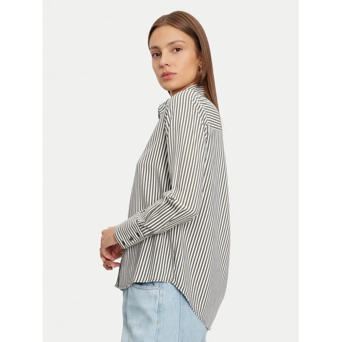 Only 15320243 Kadin Gomlek - Yesil Cizgili