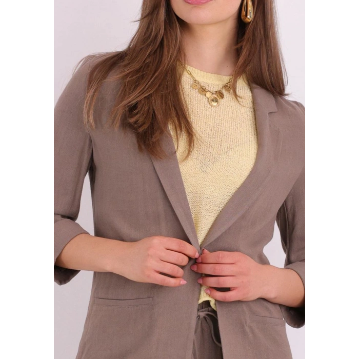 Only 15322274 Kadin Blazer Ceket - Sutlu Kahve