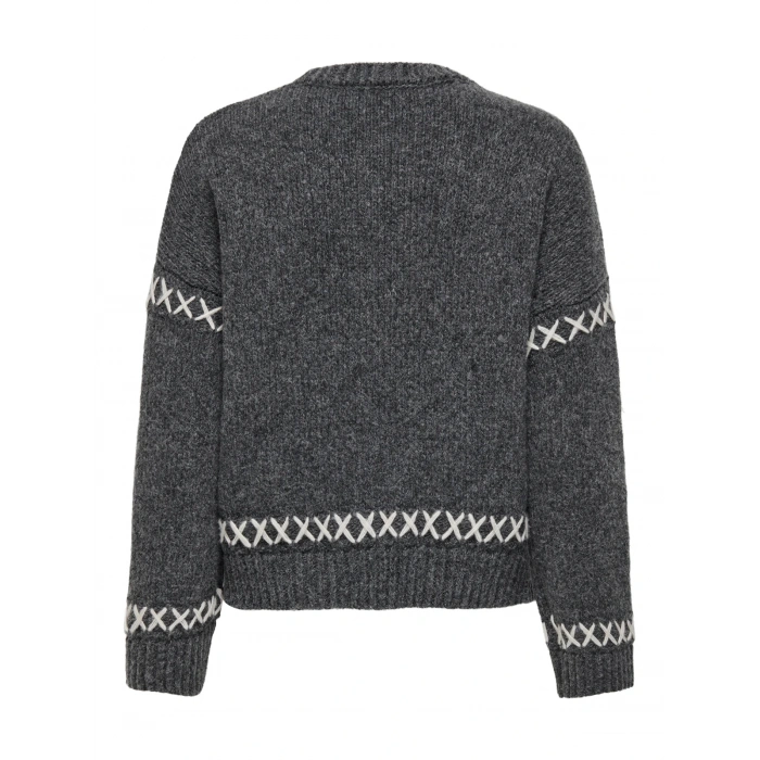 Only 15330089 Kadin Triko - Gri