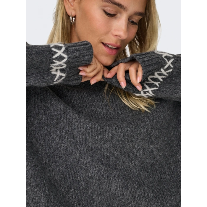 Only 15330089 Kadin Triko - Gri