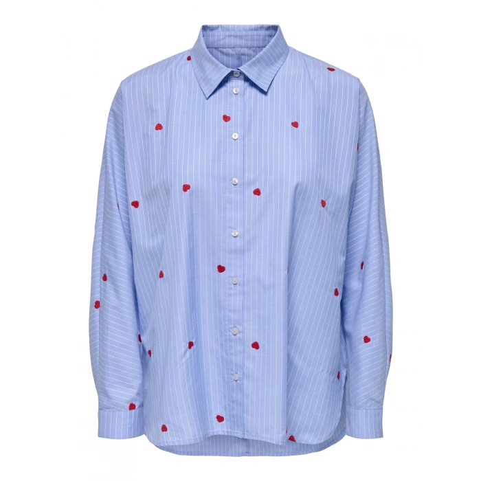 Only 15344336 Kadin Gomlek - Mavi Kirmizi