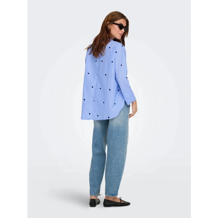 Only 15344336 Kadin Gomlek - Mavi Lacivert