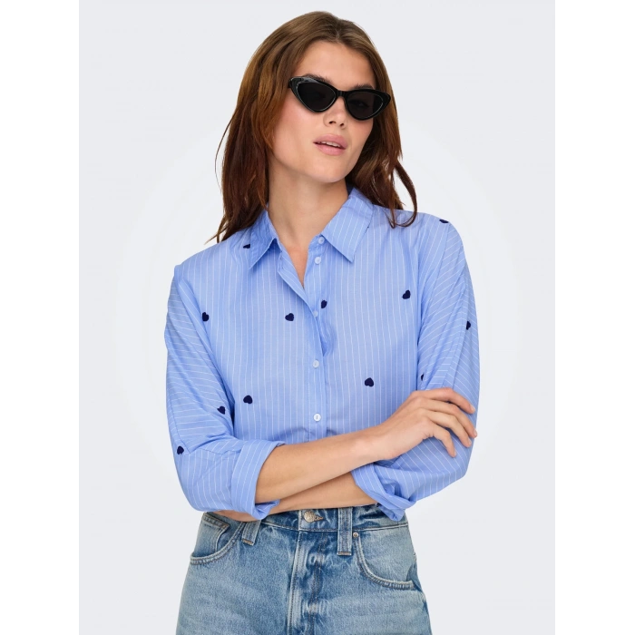 Only 15344336 Kadin Gomlek - Mavi Lacivert