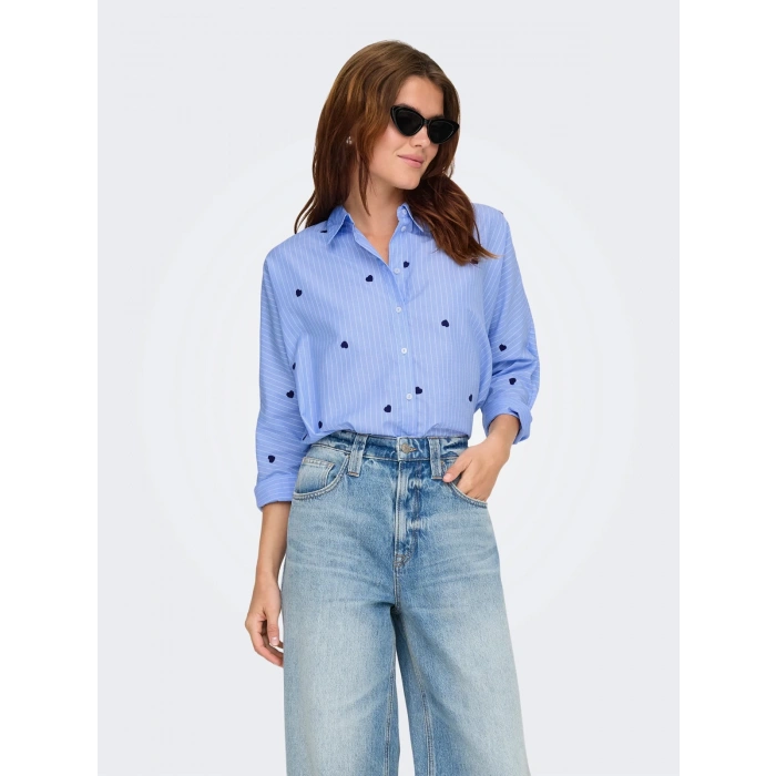 Only 15344336 Kadin Gomlek - Mavi Lacivert