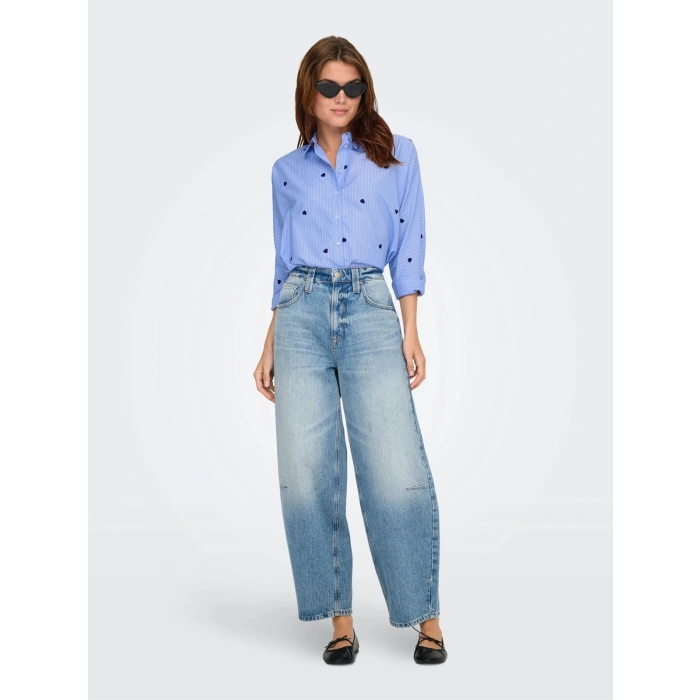 Only 15344336 Kadin Gomlek - Mavi Lacivert