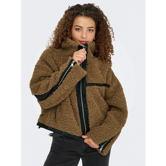 Only 15349409 Kadin Mont - Kahverengi