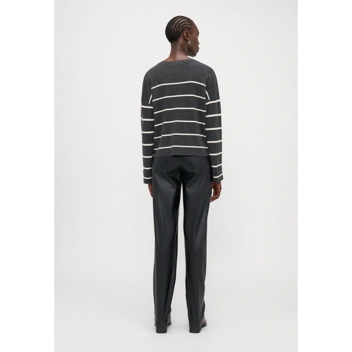 Only 15350243 Cizgili Kadin Sweat - Antrasit Cizgili