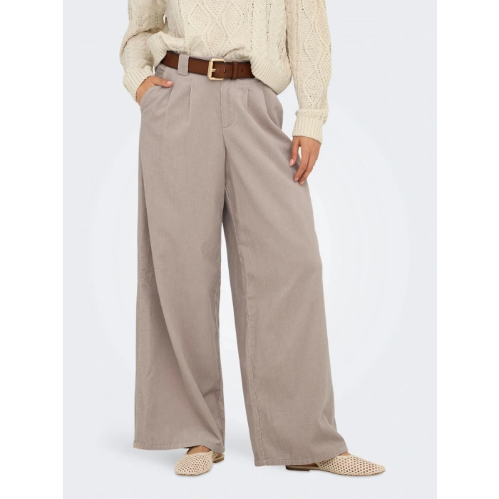 Only 15351309 Kadife Kadin Pantolon - Sutlu Kahve