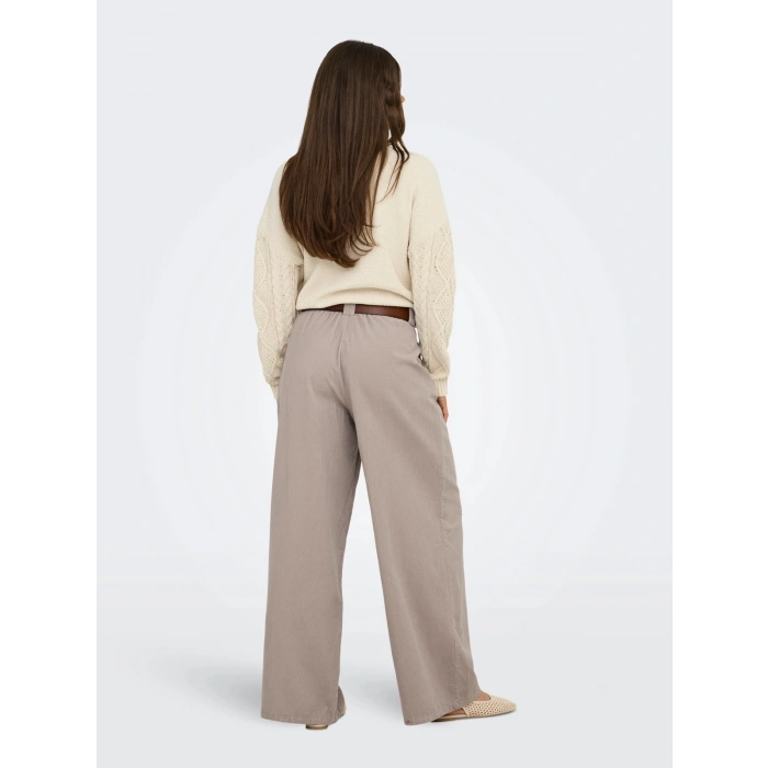 Only 15351309 Kadife Kadin Pantolon - Sutlu Kahve