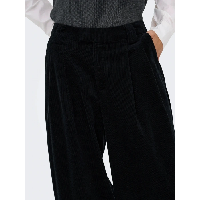 Only 15351309 Kadife Kadin Pantolon - Siyah