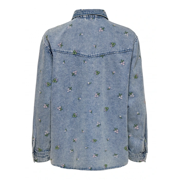 Only 15351977 Kadin Kot Gomlek - Mavi