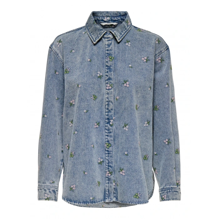 Only 15351977 Kadin Kot Gomlek - Mavi