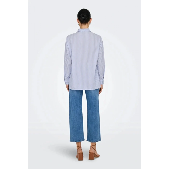Only 15352703 Kadin Gomlek - Mavi Cizgili