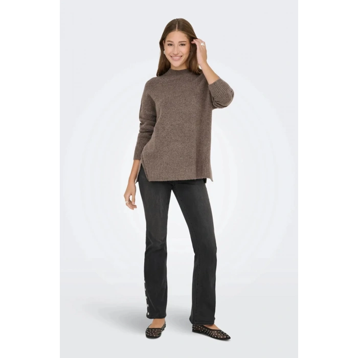 Only 15352853 Kadin Triko - Kahverengi