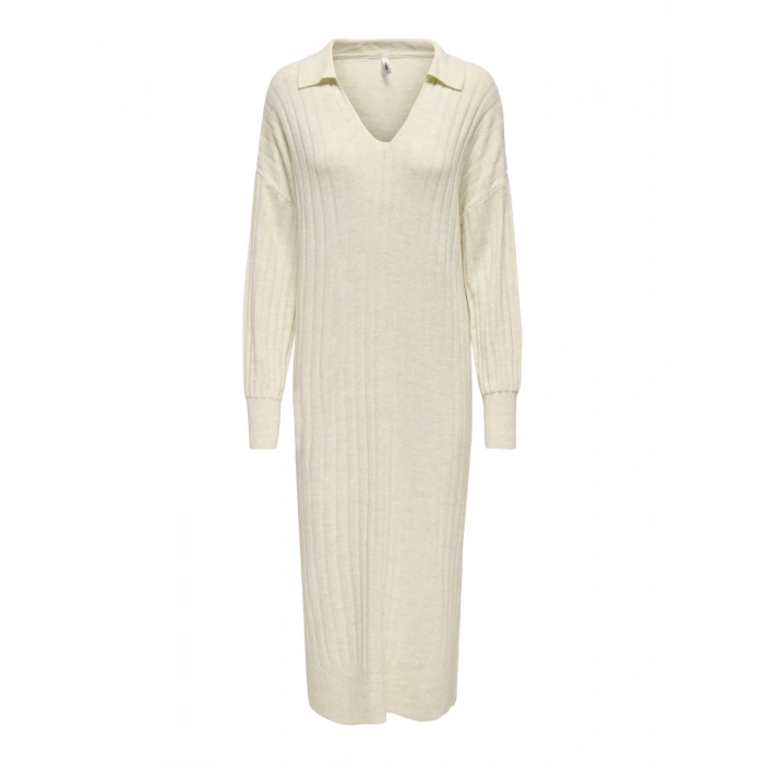 Only 15353117 Yakali Kadin Triko Elbise - Tas