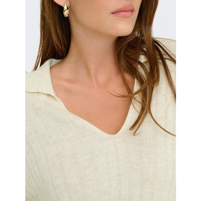 Only 15353117 Yakali Kadin Triko Elbise - Tas