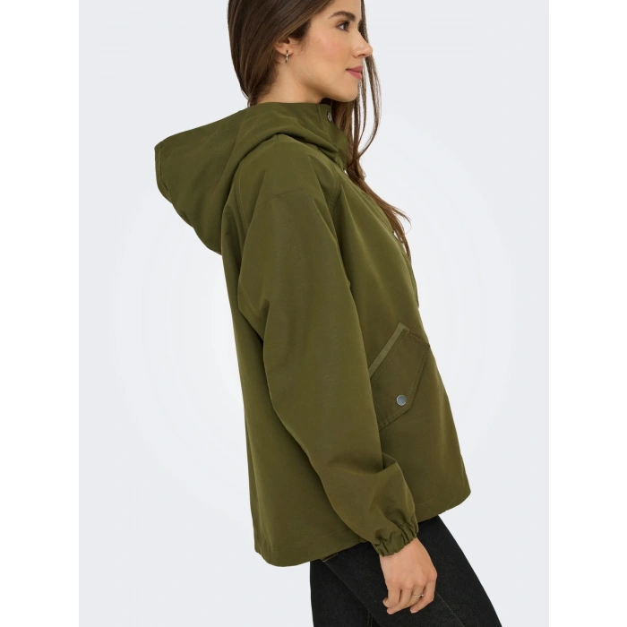 Only 15354468 Kapsonlu Kadin Mont - Haki