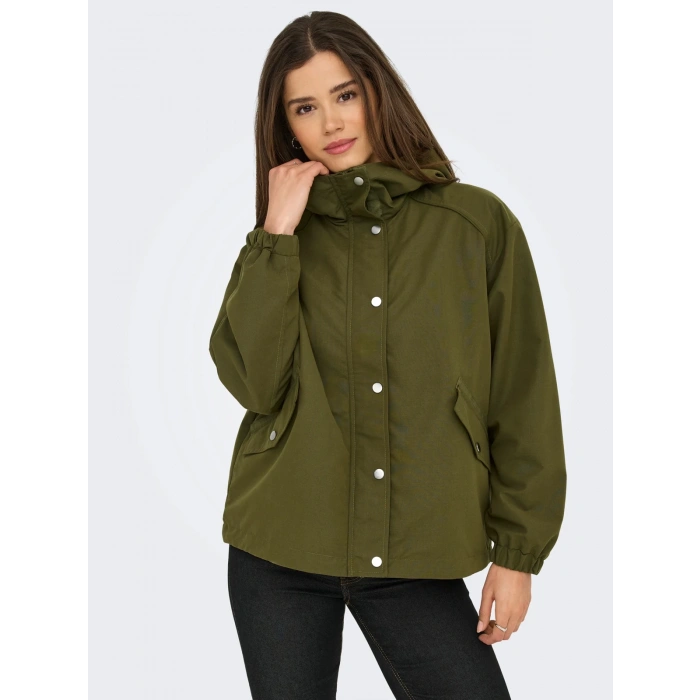 Only 15354468 Kapsonlu Kadin Mont - Haki