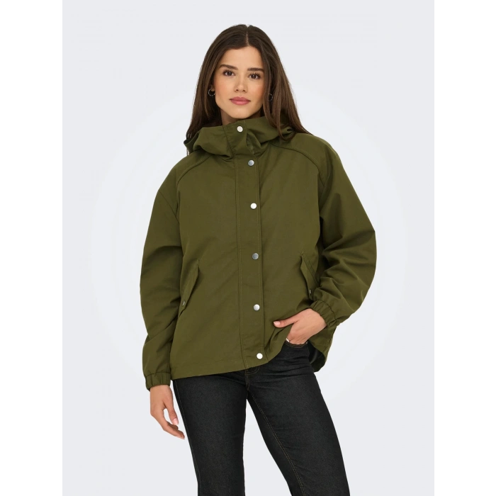 Only 15354468 Kapsonlu Kadin Mont - Haki