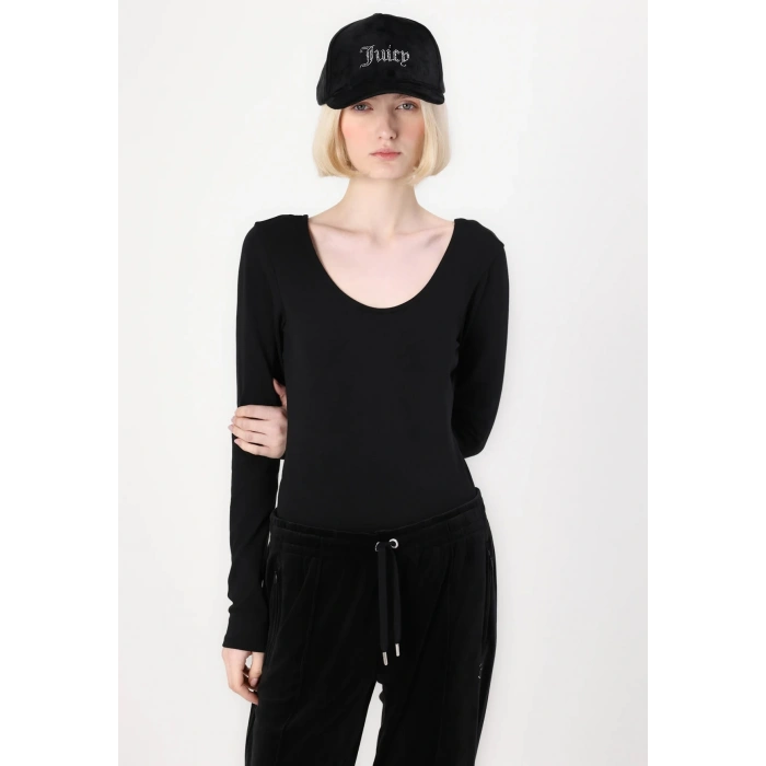 Only 15361325 Genis Yaka Leopar Desenli Kadin Body - Siyah