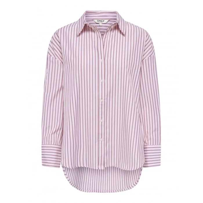 Only 15367554 Kadin Gomlek - Pembe Cizgili