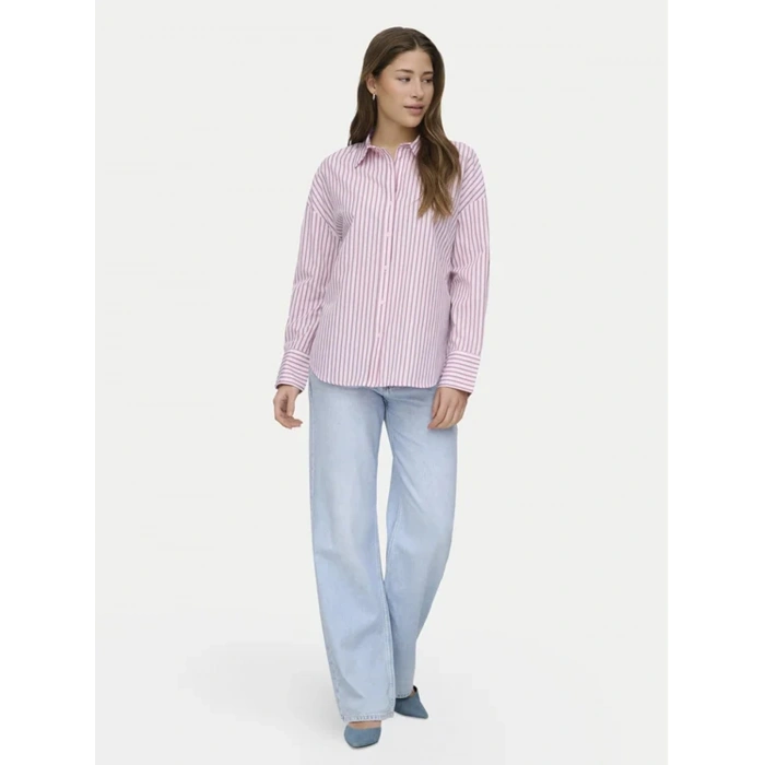 Only 15367554 Kadin Gomlek - Pembe Cizgili